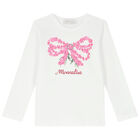 طقم بنات تنورة بطبعة الزهور باللون الأبيض والوردي, 2, hi-res